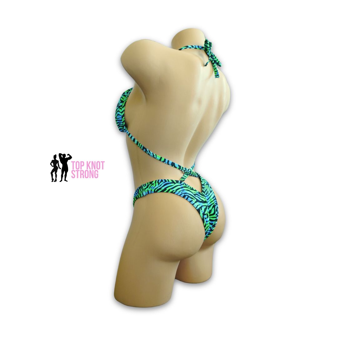 RTS: Neon Zebra Figure Physique Posing Practice Suit