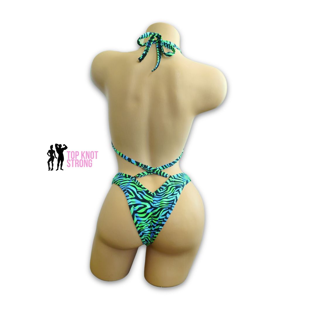 RTS: Neon Zebra Figure Physique Posing Practice Suit