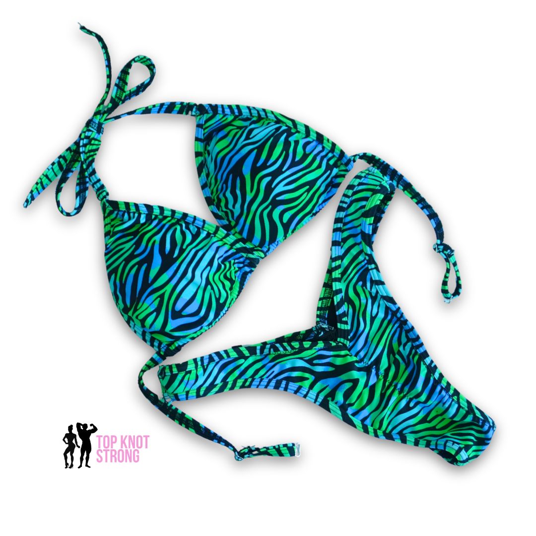 RTS: Neon Zebra Figure Physique Posing Practice Suit