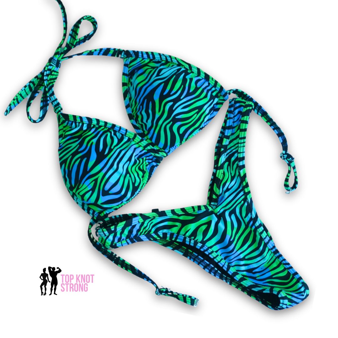 RTS: Neon Zebra Figure Physique Posing Practice Suit
