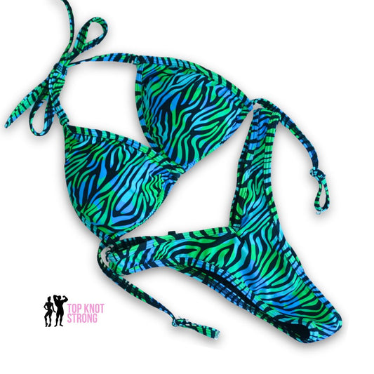 RTS: Neon Zebra Figure Physique Posing Practice Suit