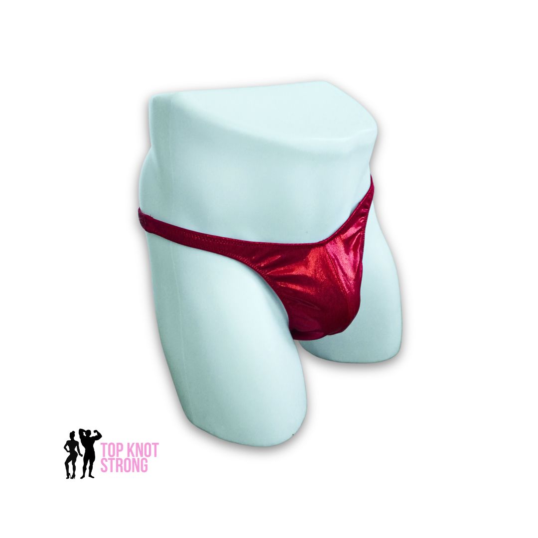 RTS: Ruby Red Men's Bodybuilding Posing Trunks