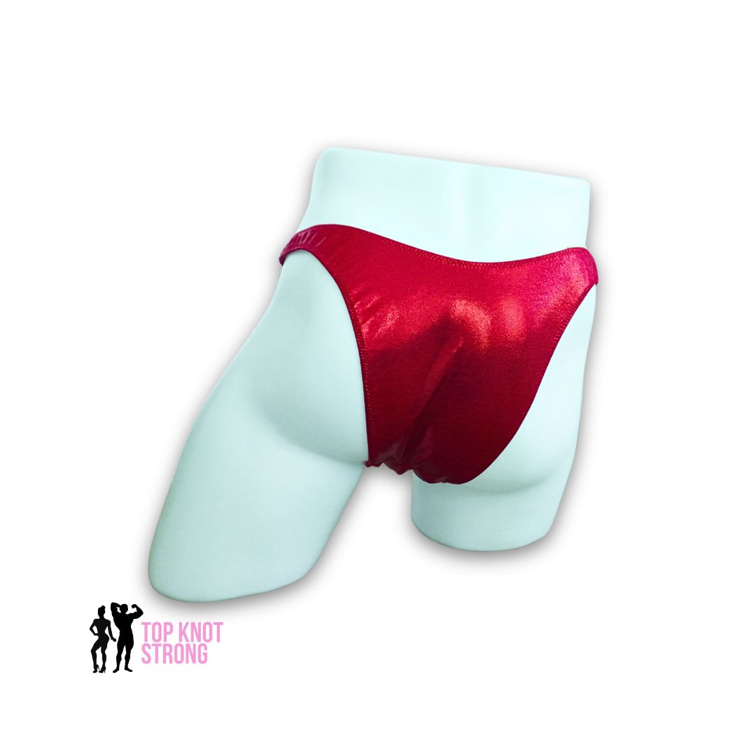 RTS: Ruby Red Men's Bodybuilding Posing Trunks