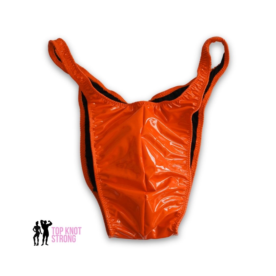 RTS: Wet Orange Men's Bodybuilding Posing Trunks
