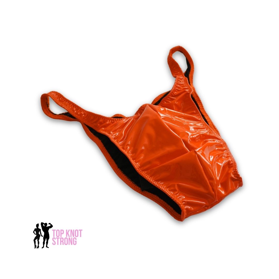 RTS: Wet Orange Men's Bodybuilding Posing Trunks