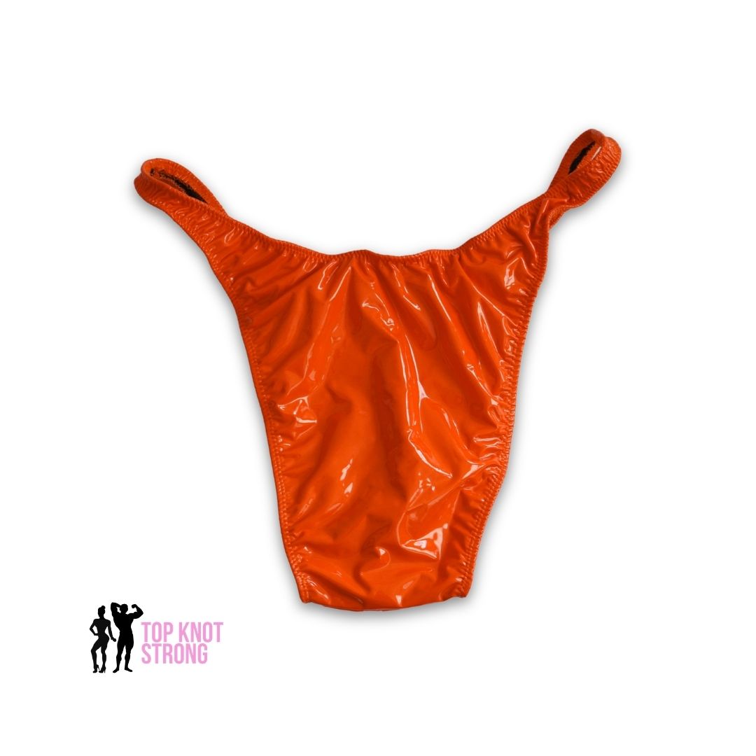 RTS: Wet Orange Men's Bodybuilding Posing Trunks