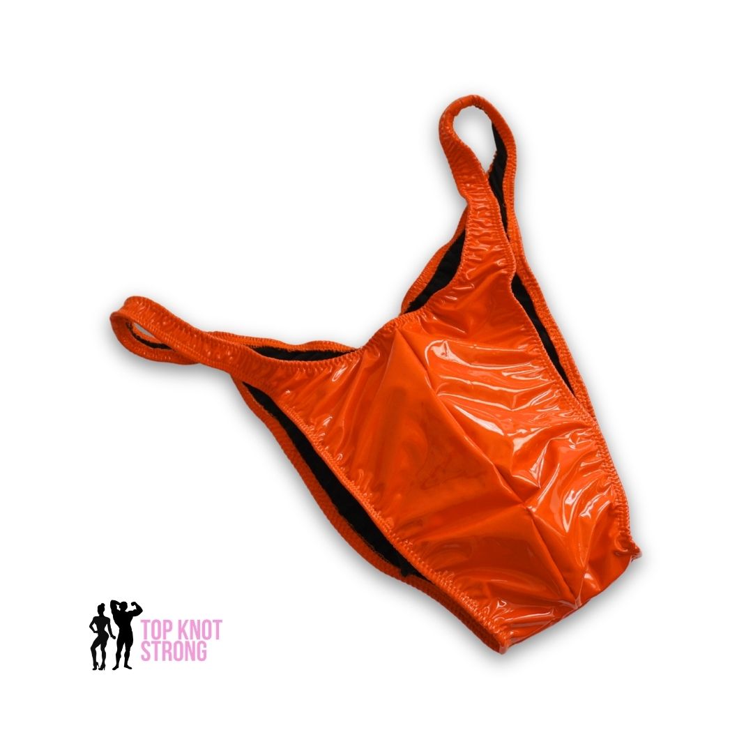RTS: Wet Orange Men's Bodybuilding Posing Trunks