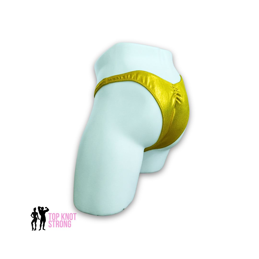 Yellow Gold Men's Bodybuilding Posing Trunks