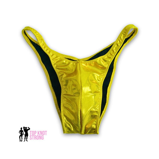 Yellow Gold Men's Bodybuilding Posing Trunks