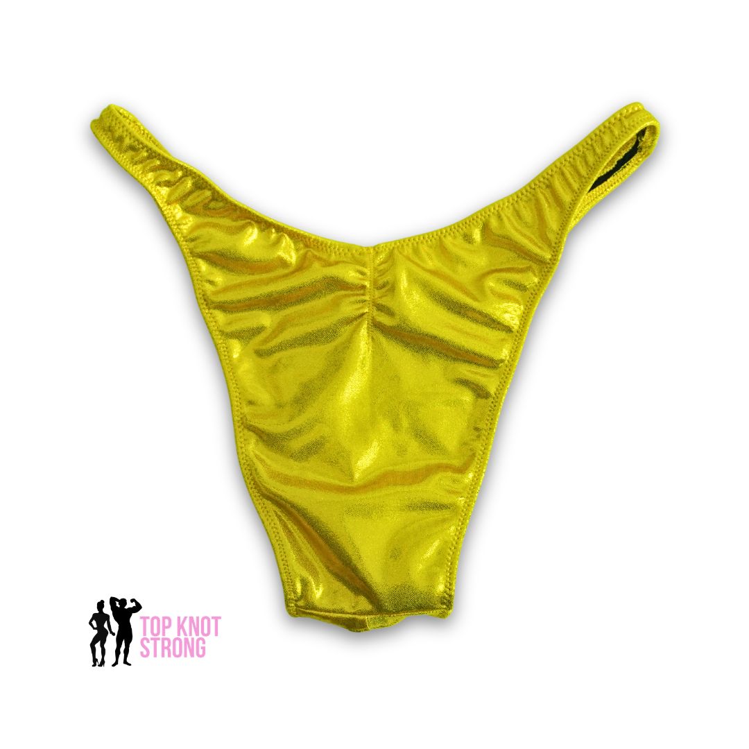 Yellow Gold Men's Bodybuilding Posing Trunks