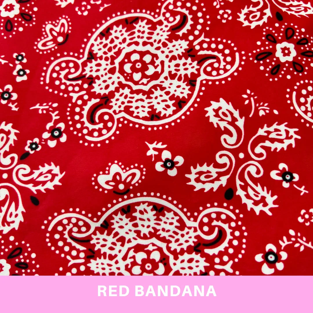 Red Bandana Men's Bodybuilding Posing Trunks
