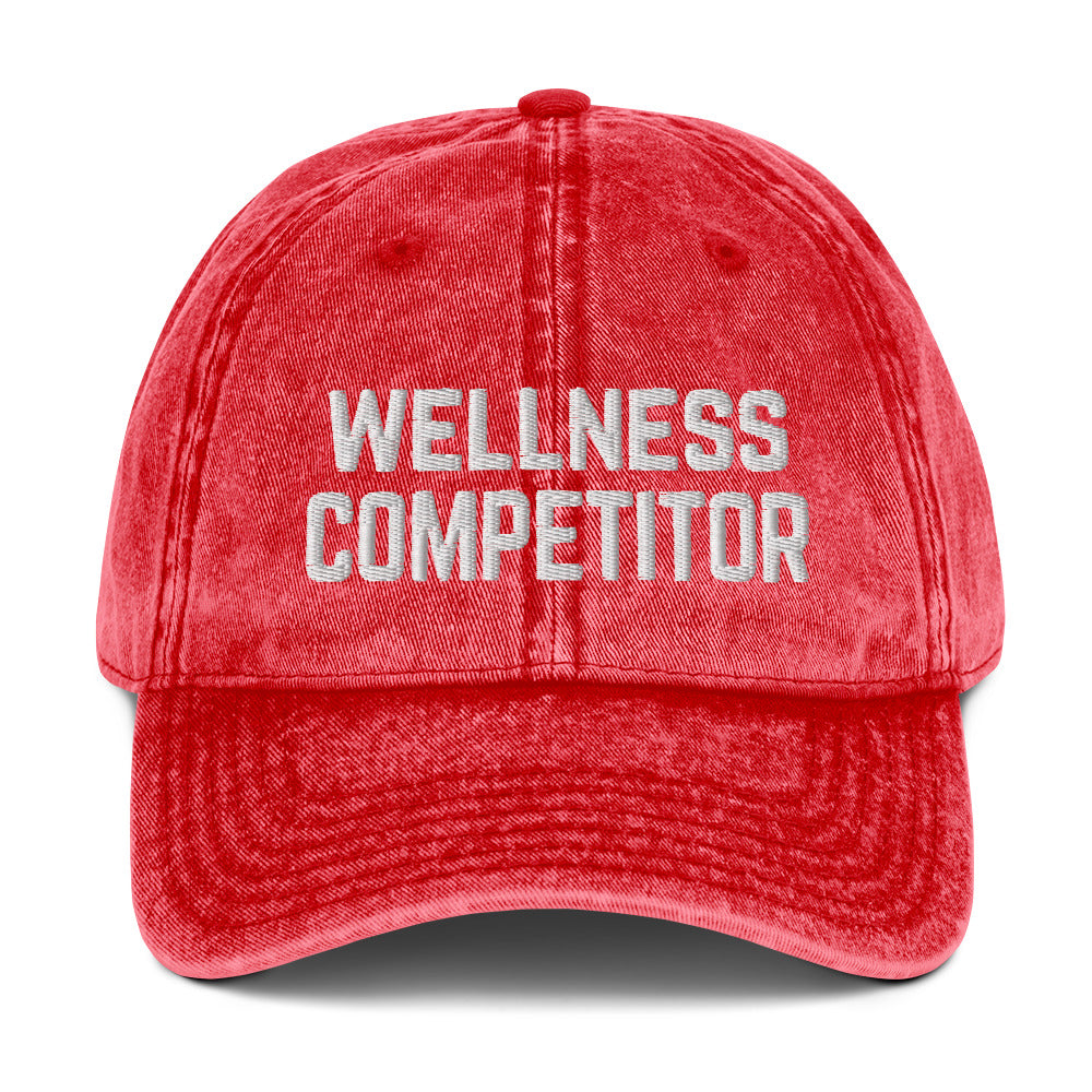 Wellness Competitor Vintage Cotton Twill Cap