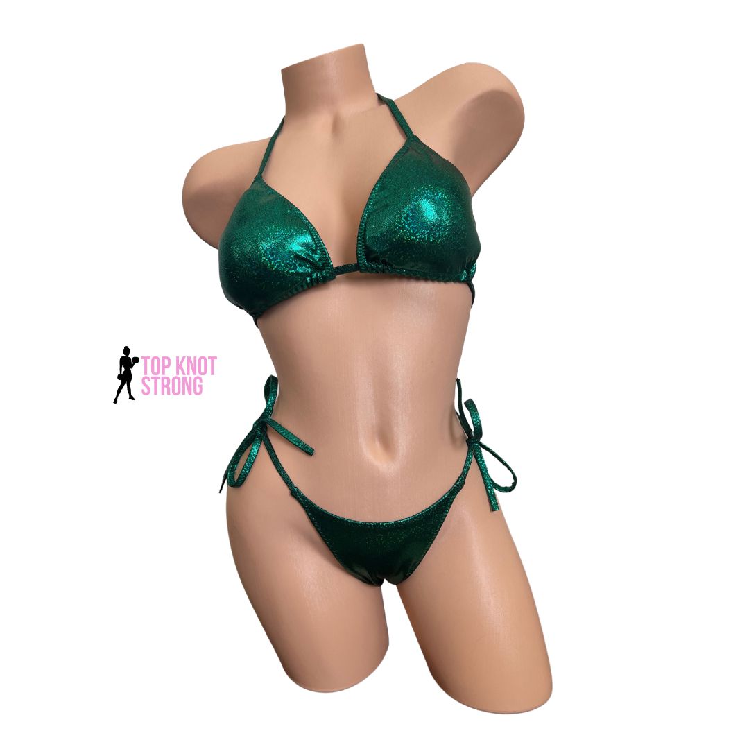 Emerald Green Bikini Posing Suit