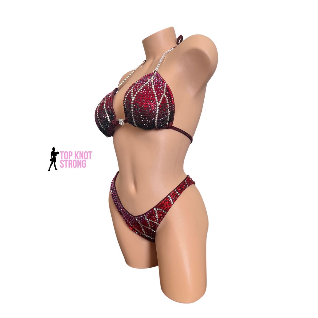 Cranberry Red Wellness Competition Suit