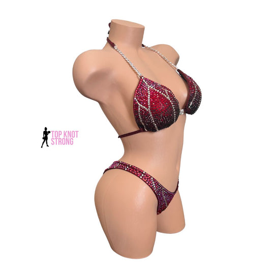 Cranberry Red Wellness Competition Suit