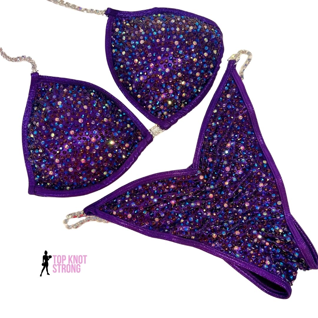 RTS: Deep Purple Galaxy Crystal Bikini Competition Suit