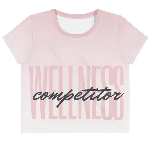 Wellness Competitor Pink Ombre Crop Tee
