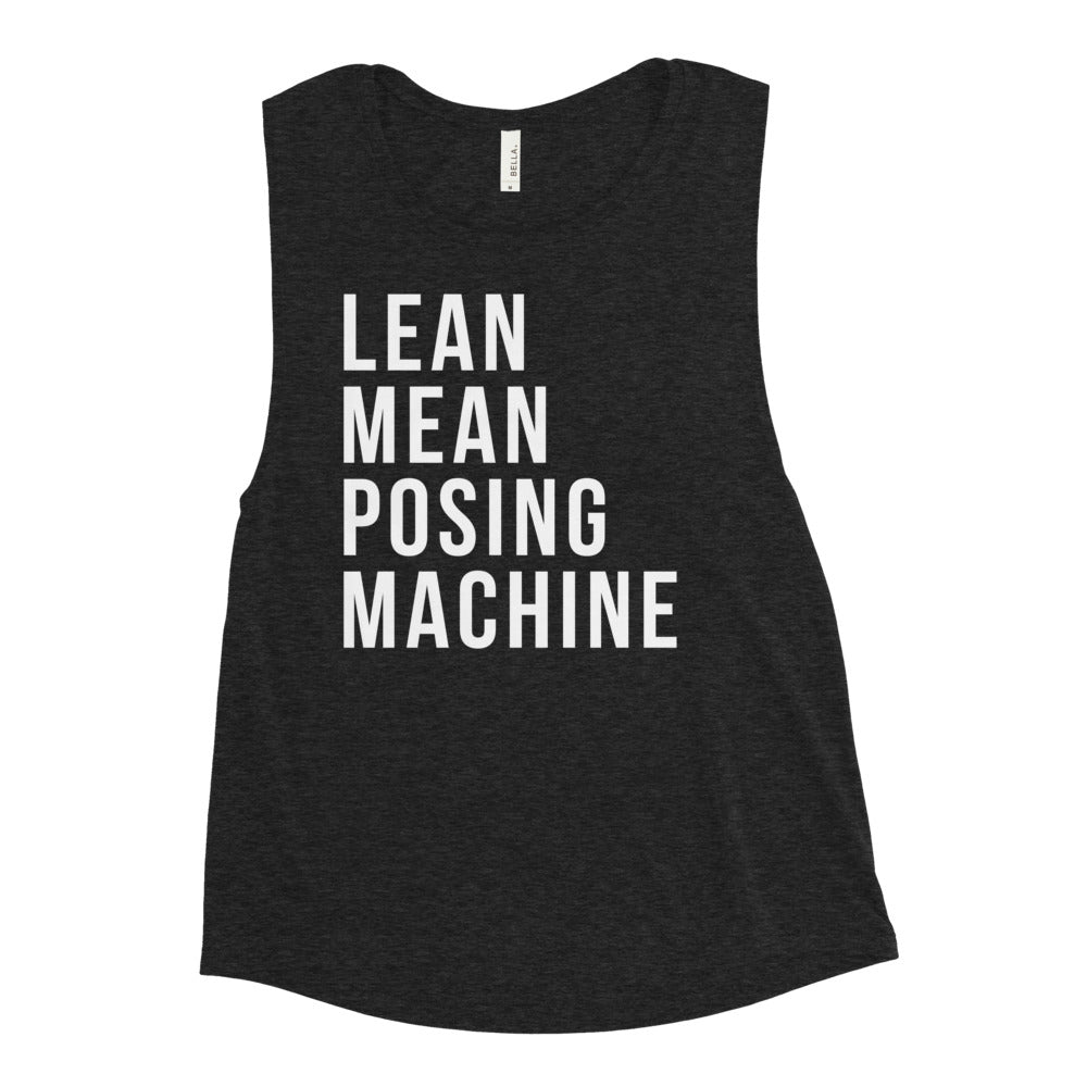 Lean Mean Posing Machine Womens Workout Muscle Tank
